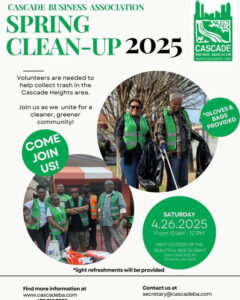 Photo by Cascade Business Association on March 17, 2025. Pode ser uma imagem de 7 pessoas, lixo, pôster e texto que diz "CASCADE BUSINESS ASSOCIATION SPRING CLEAN-UP 2025 そ CASCADE BUSINESS SSOCIATICI WWW.CASCADEBA.COI COM Volunteers are needed to help collect trash in the Cascade Heights area. Join us as we unite for a cleaner, greener community! _GLOVES & PROVIDED BAGS COME JOIN US! SATURDAY 4.26.2025 From10AM-12PM PM From AM MEET ETOUTSIDEOFTHE BEAUTIFULRESTAURANT 2260CASCADERD ATLANTA_GA30311 A30311 _light refreshments will be provided Find Findmoreinformationat more information at www.cascadeba.com Contactusat us at secretary@cascadeba.com".