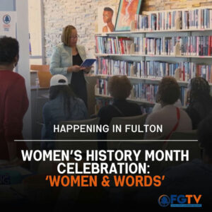 Photo by Fulton County Government TV in Wolf Creek Branch Library with @fultoninfo, @fulcolibrary, and @fultonarts. May be an image of 6 people, people standing, magazine, book and text.