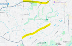 Photo by Cobb County Government on April 02, 2025. Pode ser uma imagem de mapa, radar, estrada e texto que diz "blix Super Market mont Commons... 170 문 120 East EastCobb Cobb Park RoswellRa ASHEBROOK unch Fitness Marietta 0o 120 NE Robinson Merchants Walk Cinemas Robinson Rd HoitFaNE 占 Robinson Rd Canton old Indian Hills Country Club Indien PkWyNE NE Rd Ferry Johnson Woodlawn RoswellRd Ola OldSewellR Rd MatRde NE Rosweil Rd Lower NE Noodewn Paper MIlR SE towerRoswetce Rosweilpd ShadowlewnR owwnRoadS FoadSE Sope Creek Paper Ruins ATLANTA TRY CLUB ESTATES Chattahoochee Plantation".
