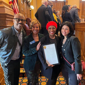 Photo shared by Avery*Sunshine on April 12, 2025 tagging @sonya4ga. May be an image of 8 people, people standing, office and text.