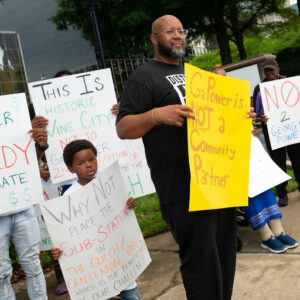 Photo shared by The Atlanta City Council on June 23, 2025 tagging @byronamos. May be an image of 4 people, people standing and text that says 'R GalNcris NO OT a 2 GEORG Omhunity POWE Lartner THIS THISIS Is HISTORIC VINE TO CITY DY GA STATION R TATION OR TO THE ATE 2n $$ NoT H WHY SuB- SuB-STATION PENEFICIA PLACE STATION TE NE ENTENNIAL GUICHLARD IN YARD. THE CENTENTHE THE CHALI WHICH IS CHALLENGE FNGE OUR'.