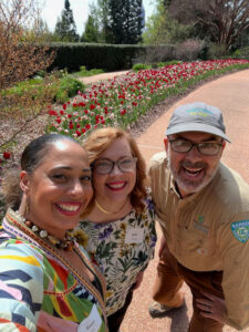Photo by Commissioner Michelle Long Spears in Atlanta Botanical Garden with @sistasypher, @hikingatlanta, and @beth.w.ganga. May be an image of 3 people and text.