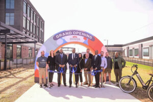 Photo shared by City Of Atlanta on March 13, 2025 tagging @pathfoundationatlanta, @upperwestsideatl, and @atldot. Kan een afbeelding zijn van 10 mensen, fiets en tekst.