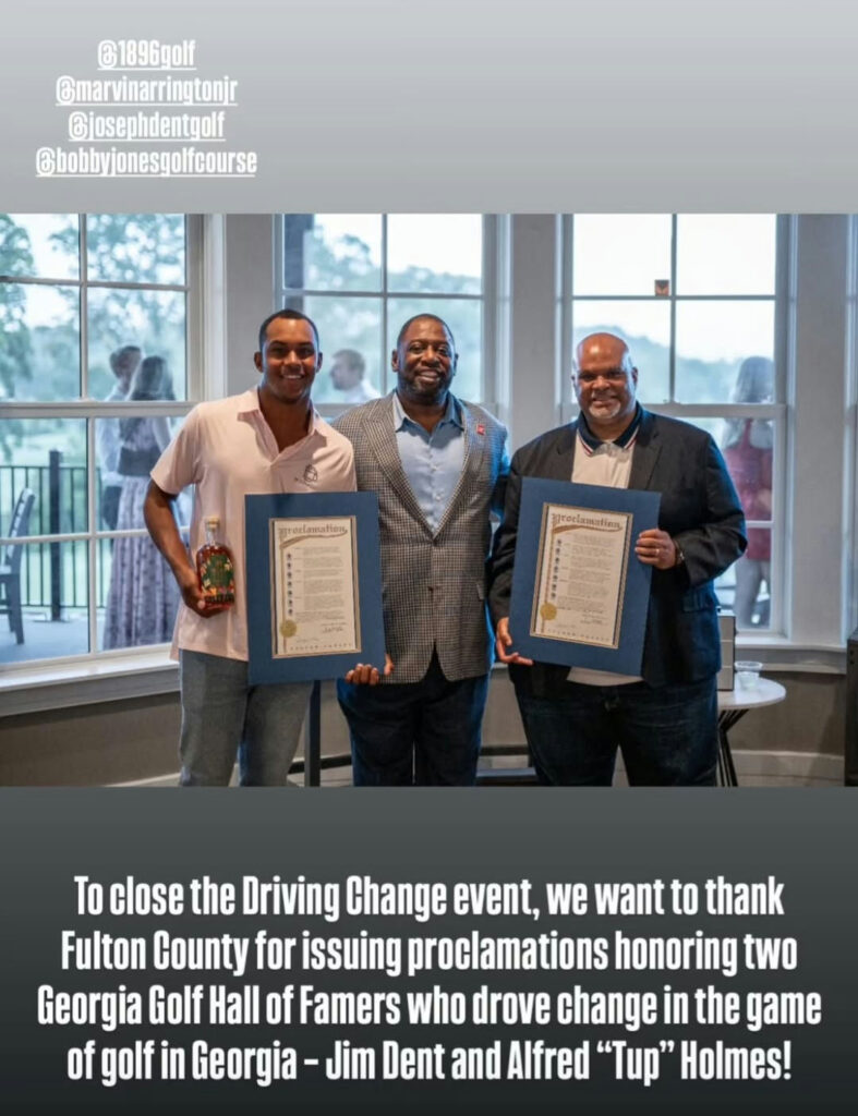 Community impact shines bright as giants are honored in Atlanta's golf scene. A heartfelt thank you to @gsga and @bobbyjonesgolfcourse for this special recognition.