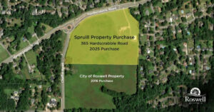 Big news for Roswell’s future! We’re expanding our green space in a big way with the creation of a new 50-acre park on Hardscrabble Road. Thanks to the leadership of Mayor Kurt Wilson and City Council, the City has entered into an agreement to purchase 24 additional acres to combine with an existing 25-acre tract—forming what will become The Edwin and Nelda Spruill Park. This investment honors a Roswell legacy and reflects our unwavering commitment to outdoor recreation, natural beauty, and community connection. For more information visit www.roswellconnections.com/roswell-purchases-spruill-property. Planning is underway—and we can’t wait to shape this incredible space together!