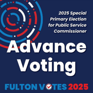 Skip the lines and vote early for the June 17 Special Primary now, through Friday, June 13 at any of 18 Advance Voting locations. π
 Monday through Friday: 9 a.m. to 6 p.m. π
 Saturdays: 9 a.m. through 5 p.m. More info at fultoncountyga.gov/voteearly or on the Fulton Votes app. #FultonVotes #VoteEarly