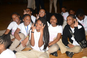 Photo by DeKalb County Sheriff's Office on June 13, 2025. May be an image of 9 people, people dancing, people smiling, sock and text.