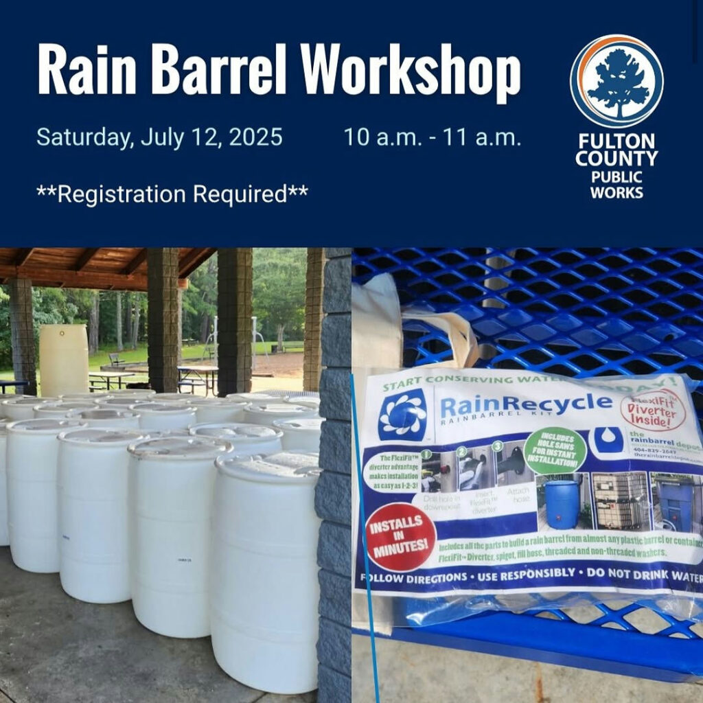 Get ready to transform your approach to water conservation! Join Fulton County Public Works for an informative Rain Barrel Workshop on Saturday, July 12 from 10–11 a.m. Participants will leave with their very own rain barrel, perfect for managing stormwater runoff at home. Don't miss this chance to learn practical skills that benefit both your home and the environment! Head to the link in @fultoninfo bio to sign up today.