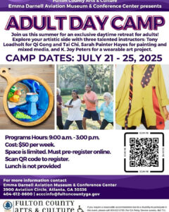 This summer, dive into creativity at an exclusive daytime retreat for adults! Join talented instructors for Qi Gong, painting, and wearable art from July 21-25, 2025, 9 a.m. to 3 p.m. Click link in their bio to register. @fultonedamcc @fultoncounty @fultoninfo @facefultoncounty @fultonpublicart @fultoncountygovernment @fultonfilmsga @fultoncountygovernmenttv