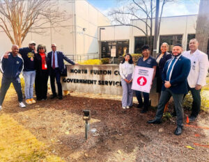 Photo by Fulton Co. Solicitor-General on March 14, 2025. Pode ser uma imagem de 8 pessoas, pessoas em pé, hospital, escritório e texto.