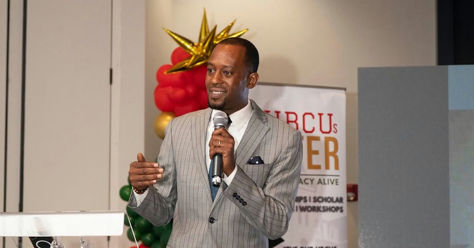 Photo by The Atlanta City Council on September 05, 2025. May be an image of 1 person, standing, microphone and text.