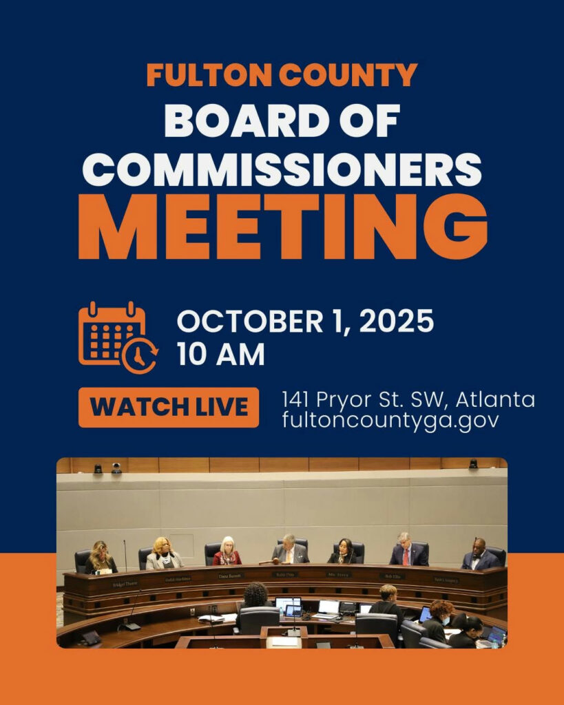 Don't miss the opportunity to engage with local governance! The Fulton County Board of Commissioners convenes on October 1, 2025, at 10 a.m. in Assembly Hall. Tune in live on FGTV or YouTube to hear important discussions and updates that affect the community. The meeting will be aired live on FGTV at fultoncountyga.gov/watch-fgtv and https://www.youtube.com/fultongovernmenttv The agenda for this meeting is available online at: https://fultoncountyga.gov/commissioners/agenda-minutes #FultonInfo
