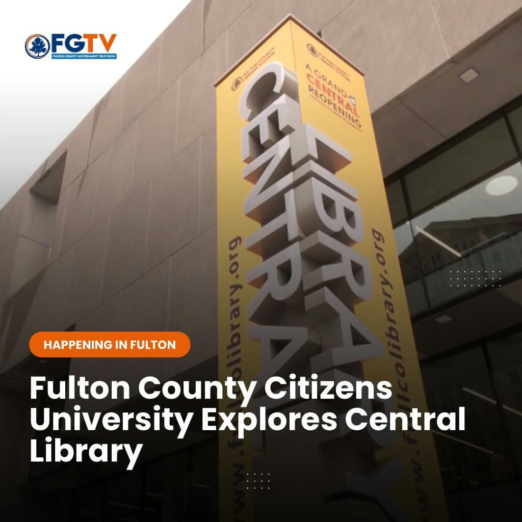Explore the stunning architecture and diverse resources of the Central Library as Fulton County Citizens University students dive deep into this iconic landmark. This visit offers a unique opportunity to understand how libraries serve as vital community hubs, bridging the past and present. Don't miss the chance to witness this enlightening experience! Watch the full story now on FGTV’s YouTube page: YouTube.com/FultonGovernmentTV
