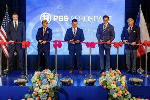 Photo shared by Metro Atlanta Chamber on September 08, 2025 tagging @visitroswellga, @cityofroswellga, @northfultonchamber, and @selectfulton. May be an image of 5 people, dais and text that says 'PBS AEROSPA GRA GRA SEPT ENING 202'.