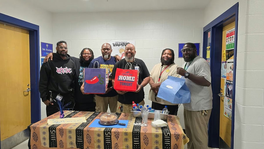 Photo by Fulton County Schools on October 06, 2025. May be an image of 6 people, people standing, box and text.