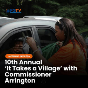Photo shared by Fulton County Government TV on August 07, 2025 tagging @marvinarringtonjr, @fultoninfo, and @fultonarts. May be an image of 2 people, car and text.