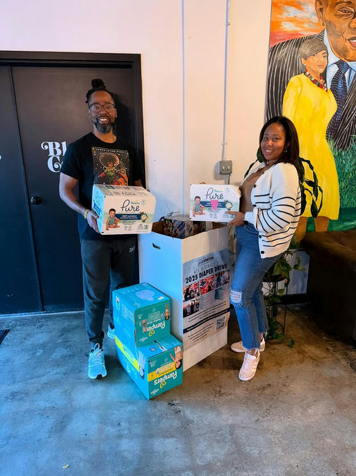 Photo shared by Black Coffee ATLANTA on September 19, 2025 tagging @fearlessinnovator, @blkcoffeeco, and @atldistrict1. May be an image of sneakers, carton, box and text.