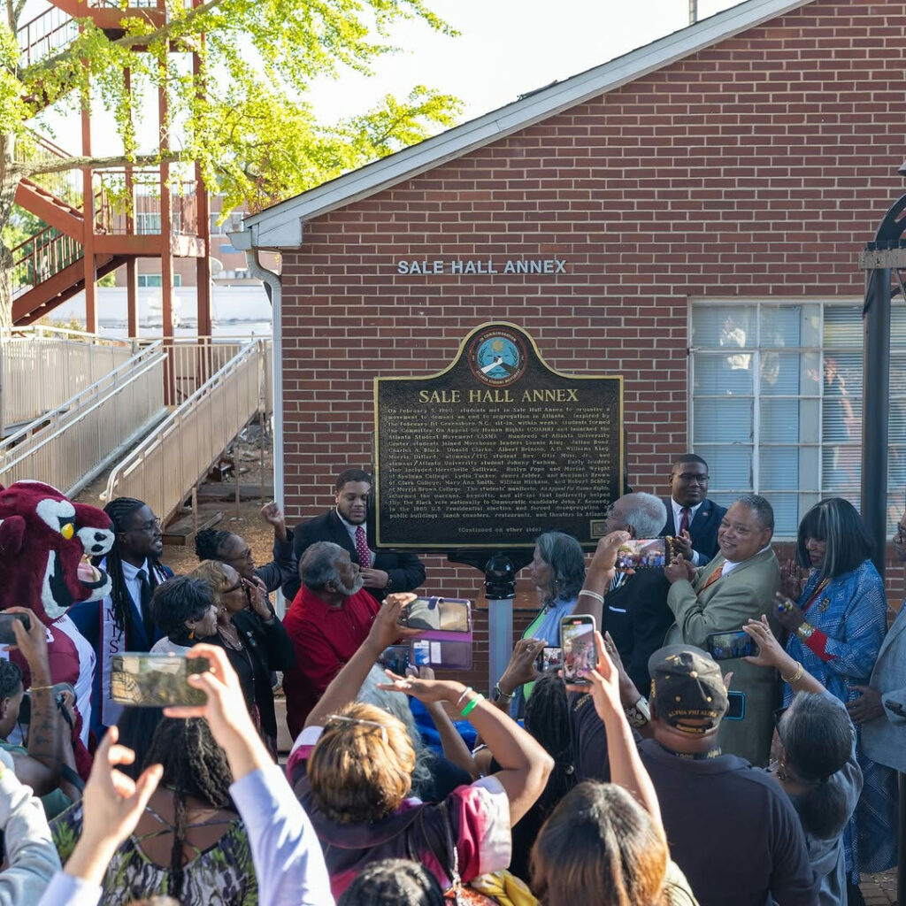 A significant moment for Atlanta's history! The unveiling of the Sale Hall Annex historic marker celebrates the birthplace of the Atlanta Student Movement. This gathering spot was once the site of pivotal student meetings, shaping the future of civil rights. Join the community in honoring this legacy and the impact it continues to have today.