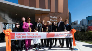 Photo shared by The Atlanta City Council on November 05, 2025 tagging @jasonsdozier. May be an image of ‎text that says '‎- 三 Shirley Clarke kgrر SFr kli NATIONAL CENTER FOR CIVIL AND HUMAN RIGHTS NATIONAL CENTER FOR CIVIL AND HUMAN RIGH‎'‎.