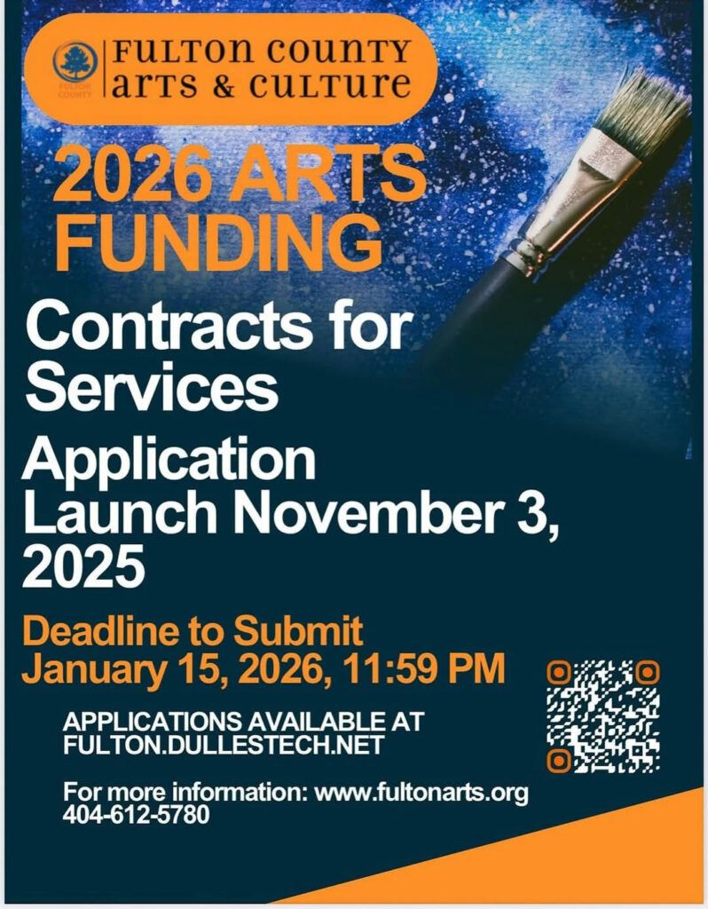 🚨 NOW OPEN! 🚨 Fulton County Arts & Culture Contracts for Services Grant Application is officially live! Are you an artist or arts organization looking to make an impact in your community? Don’t miss your chance to apply for funding support. 🗓️ Deadline: January 15, 2026, at 11:59 PM Apply now: fulton.dullestech.net Don’t wait… Apply. Apply. Apply! #FultonArts #FultonCounty #ArtsAndCulture #GrantOpportunity #Artists #ApplyNow