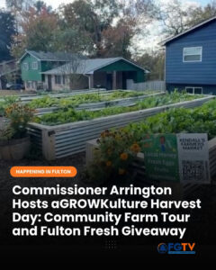 Fresh food, family fun, and community learning in Southwest Atlanta. 🌱 FGTV joined Commissioner Marvin Arrington Jr. and the team at aGROWKulture for Harvest Day, led by 10-year-old Kendall Rae Johnson — the youngest certified farmer in the nation. Families toured the farm, met the animals, and took home free produce from Fulton Fresh. #FultonForward #OneFulton #FultonCounty #FGTV #aGROWKulture #UrbanFarming #FultonFresh