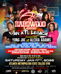 Get ready for an unforgettable afternoon at the Hardwood Classic Charity Celebrity Basketball Game, taking place on January 17 at 2 PM at ATL Metropolitan College. This exciting event celebrates "An ATL Legacy" and promises an engaging atmosphere filled with community spirit. Attendees will enjoy thrilling basketball action along with amazing giveaways, including scholarships, child care services, and free haircuts for ages 5-19. Don't miss the chance to secure a $500 grocery shopping spree and more! Tickets are on sale now, making history in motion as you join in the fun! 🎟️ Tix on sale Now — history in motion. THC26.eventbrite.com #HardwoodClassicATL #ATLLegacy