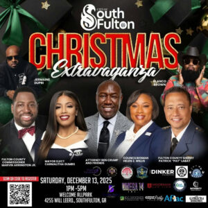 Experience the spirit of the season at the City of South Fulton’s Christmas Extravaganza on Dec. 13 from 1–5PM! Join influential community figures like Jermaine Dupri, Blanco Brown, and Commissioner Marvin Arrington Jr. as they come together to celebrate unity and joy during this festive holiday gathering. It's the perfect event to connect with friends and neighbors while embracing the magic of the holidays!