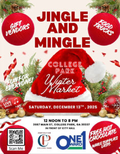 Join the excitement at the College Park Winter Market on December 13! This splendid annual event promises an unforgettable experience filled with food trucks, unique vendors, and complimentary hot chocolate. Take a break from the hustle and bustle, and come enjoy a festive day with your friends and family. Starting at 12pm and lasting until 8pm, everyone is invited to gather and celebrate the holiday cheer at 3667 Main St. It’s a perfect opportunity to explore local businesses and find that special gift just in time for the season!