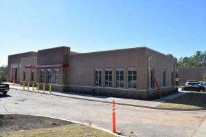An image of the new fire station.