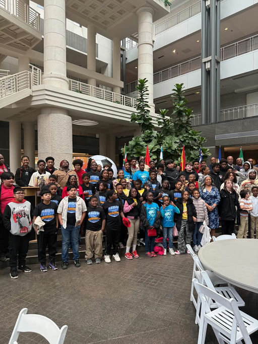 Photo shared by Fulton County Sheriff's Office on February 12, 2026 tagging @phikappakappaques, and @noblegachapter. May be an image of standing, crowd and text.