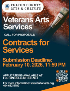 Great news for arts organizations and creatives! The deadline to apply for Fulton County’s 2026 Arts Funding has been extended to February 10. This additional time allows for thorough applications and ensures all updated compliance requirements are met. Do not overlook this chance to enhance the creative landscape reflecting the vibrant arts community in Fulton County. Act now!
